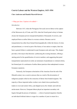 Convict Labour and the Western Empires, 1415-1954
