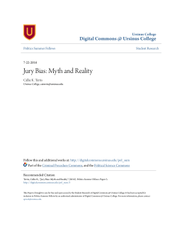 Jury Bias: Myth and Reality - Digital Commons @ Ursinus College