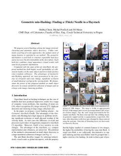 Geometric min-Hashing - Center for Machine Perception