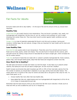 healthy eating Fat Facts for Adults