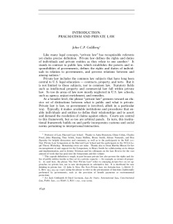 introduction: pragmatism and private law