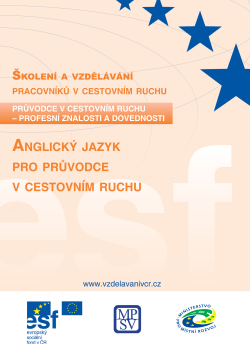 Anglicky jazyk pro pruvodce v cestovnim ruchu