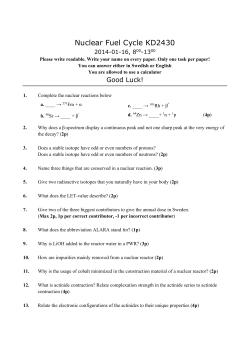 Nuclear Fuel Cycle KD2430