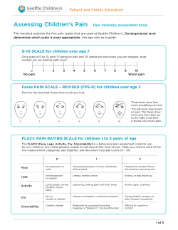 PE952 Assessing Children`s Pain