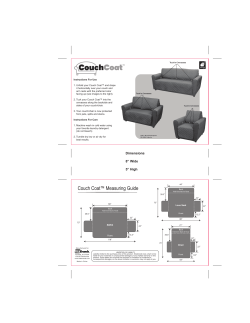 Couch Coat&trade; Measuring Guide