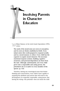 Involving Parents in Character Education