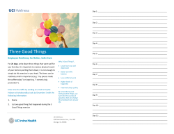 Three Good Things - UC Irvine Health
