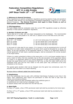 Federation Competition Regulations