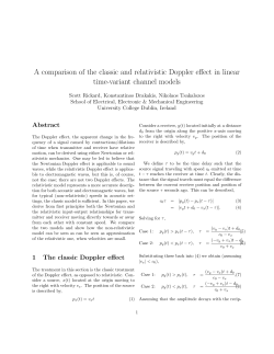 A comparison of the classic and relativistic Doppler effect in linear