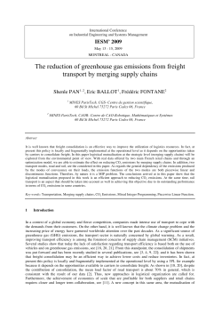 The reduction of greenhouse gas emissions from freight transport by