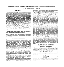 Potassium-Calcium Exchange in a Multireactive Soil System: II