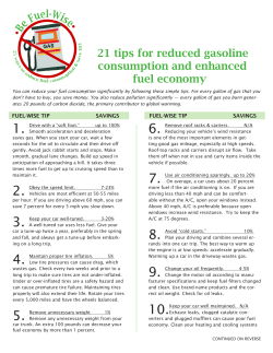 21 tips for reduced gasoline consumption and enhanced fuel