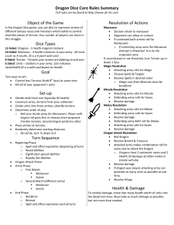 Dragon Dice Core Rules Summary Object of the Game