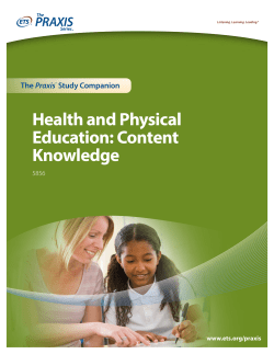 Health and Physical Education: Content Knowledge
