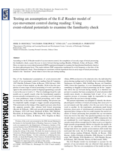 Testing an assumption of the EZ Reader model