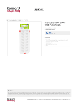 ICE CUBE TRAY 2/PKT WHT PLASTIC (6)