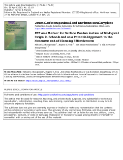 ATP as a Marker for Surface Contamination of Biological