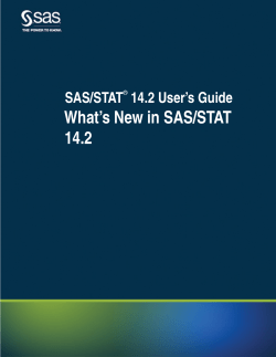 What`s New in SAS/STAT 14.2