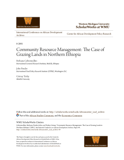 Community Resource Management: The Case of Grazing Lands in