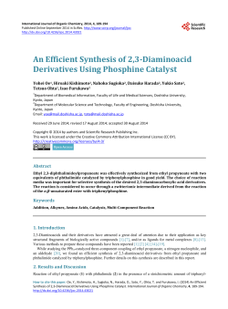 An Efficient Synthesis of 2,3-Diaminoacid Derivatives Using