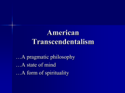 American Transcendentalism