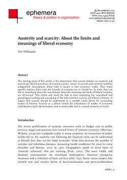 Austerity and scarcity