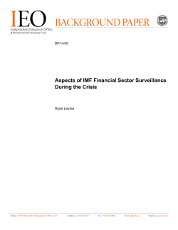 III. Aspects of IMF Financial Sector Surveillance During the Crisis