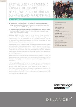 east village and sportsaid partner to support the next