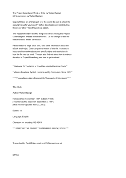 The Project Gutenberg EBook of Style, by Walter