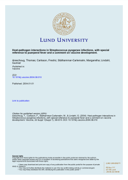 Host-pathogen interactions in Streptococcus