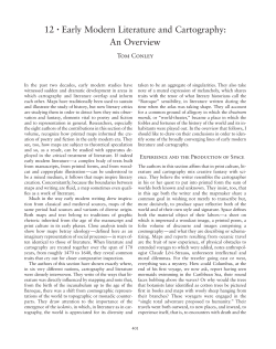 Early Modern Literature and Cartography