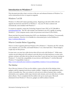 Introduction to Windows 7 - University of Illinois Springfield