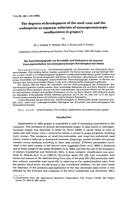 The degrees of development of the seed