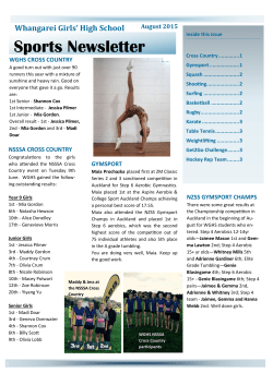 August 2015 - Whangarei Girls` High School