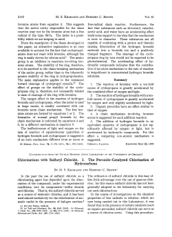 Chlorinations with Sulfuryl Chloride. I. The Peroxide