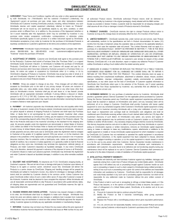 OMNIGUIDE&reg; SURGICAL TERMS AND CONDITIONS OF SALE