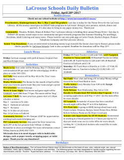 Daily Bulletin Apr 28 2017 - LaCrosse School District #126