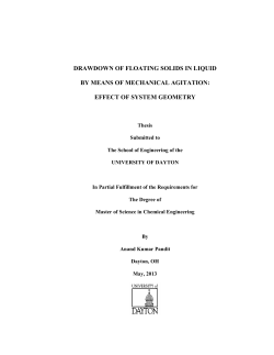 DRAWDOWN OF FLOATING SOLIDS IN LIQUID BY MEANS OF