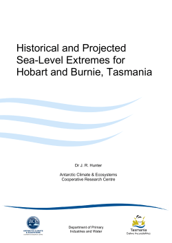Historical and Projected Sea-Level Extremes for Hobart and Burnie