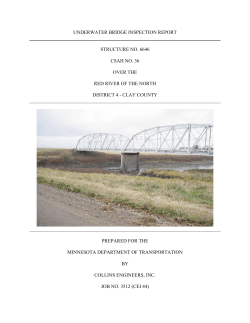 UNDERWATER BRIDGE INSPECTION REPORT STRUCTURE NO