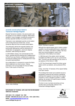 heritage tasmania tasmanian heritage council