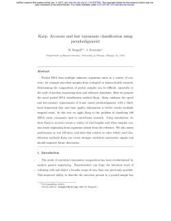 Karp: Accurate and fast taxonomic classification using