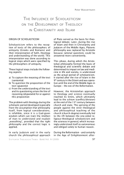 THE INFLUENCE OF SCHOLASTICISM ON