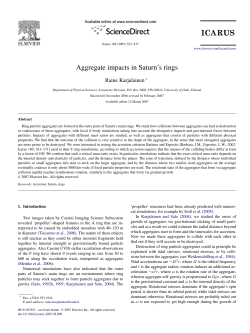 Aggregate impacts in Saturn`s rings