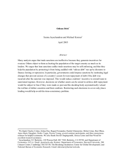 Odious Debt* Seema Jayachandran and Michael Kremer1 April