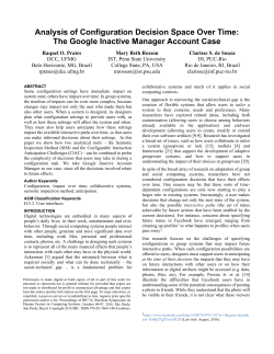 SIGCHI Conference Paper Format - DI PUC-Rio