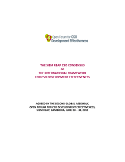 International Framework for CSO Development Effectiveness
