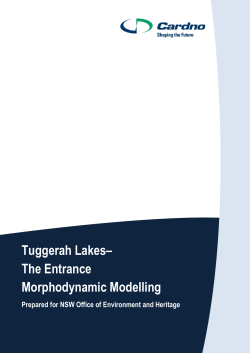 The Entrance Morphodynamic Modelling