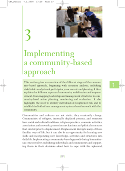 Implementing a community-based approach