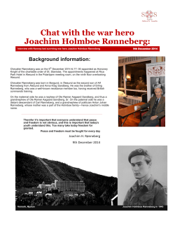 Chat with the war hero Joachim Holmboe